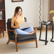 Sillón decorativo tapizado de estilo moderno de mediados de siglo