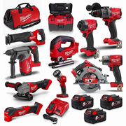 Kit combinado de 11 herramientas MILWAUKEE 18V FUEL con 3 baterías de 5.0Ah M18FPP11A3503B