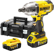 Atornillador de Impacto 1/2" Brushless XR 18V 5Ah Li-ion - DCF899P2-QW - Atornillador de Impacto sin Cable con Maletín TSTAK, Cargador, 2 Baterías de 5 Ah - Perno M20 - 3 Velocidades (0-400/1200/1900 rpm)