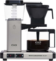 Moccamaster KBG Select, cafetera, cafetera retro, café de filtro, color blanco hueso, 1,25 L