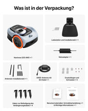Robot cortacésped Navimow i205 AWD sin cable perimetral con garaje S para 500 m² y pendientes del 45%, NRTK Vision sin RTK