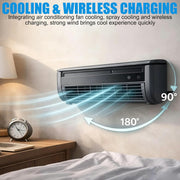 Aire acondicionado de pared sin unidad exterior: aire acondicionado de pared portátil sin perforación, refrigeración instantánea para cocina, dormitorio, caravana, oficina (blanco)