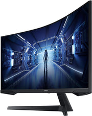 Monitor Samsung Odyssey G55T 34'' 165Hz, 1ms, Panel VA 1000R, UWQHD 3440x1440, 2500:1, 250cd/m2, AMD FreeSync Premium, Base Ajustable, HDMI, DisplayPort