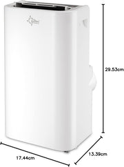 SUNTEC Aire acondicionado portátil Impuls 2.6 Eco R290 – Aire acondicionado móvil y silencioso con tubo de escape – Enfriador y deshumidificador para habitaciones de hasta 34 m² – Refrigeración móvil para hogar y oficina – 9.000 BTU | 2600 vatios