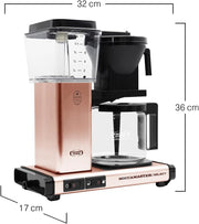 Moccamaster KBG Select, cafetera, cafetera retro, café de filtro, color blanco hueso, 1,25 L