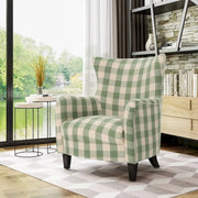 Sillón tapizado de respaldo alto Modern Retro de 30.25 pulgadas con patas de madera para sala de estar