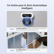Cámara de vigilancia WiFi para exteriores EZVIZ de 8 MP (4 MP + 4 MP) con doble lente, cámara exterior 360°, visión nocturna a color, detección de personas/vehículos, audio bidireccional, resistente al agua, C90 Dual