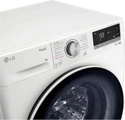 LG F4WV7080, Clase A, lavadora de carga frontal 8 kg, 1400 rpm, AI Direct Drive, Wi-Fi, limpieza profunda con vapor, gran capacidad, TRIPLE A, puerta exterior de cristal templado, 62 x 60 x 85 cm, blanco