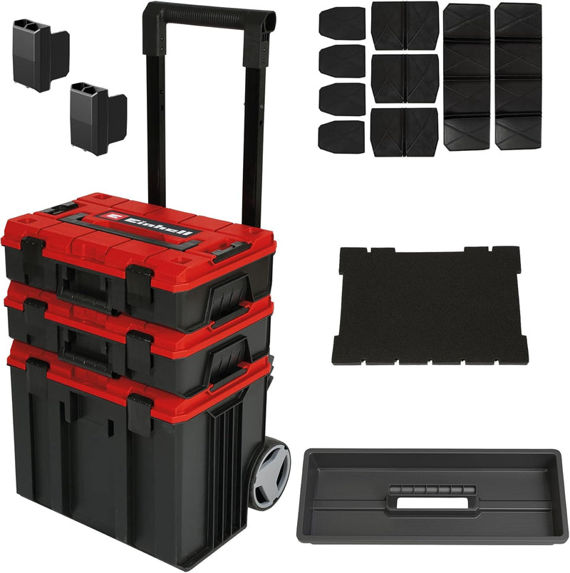 Torre de maletines de almacenamiento Einhell E-Case Tower (120 kg máx., para el almacenamiento modular de equipos delicados)