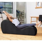 Avana Sleek Chaise Lounge para yoga - Fabricado en EE. UU. - Ideal para estiramientos, relajación, ejercicio y más, 60 pulgadas de largo x 18 pulgadas de ancho x 26 pulgadas de alto, gris claro