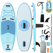 Tabla de paddle surf Niphean con asiento, tabla SUP (ultraligera) para mujeres, tabla de paddle surf con aleta StabilTrac de +30% de estabilidad, tabla de paddle inflable antideslizante para yoga y apta para mascotas
