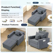 Sillón cama ajustable, convertible 3 en 1, varios colores, para 1 persona