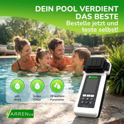 Fotómetro para análisis de agua PoolLab 2.0, medidor electrónico para piscinas con Bluetooth, DPD1, DPD3, pH, CYA, alcalinidad y 170 pastillas de prueba