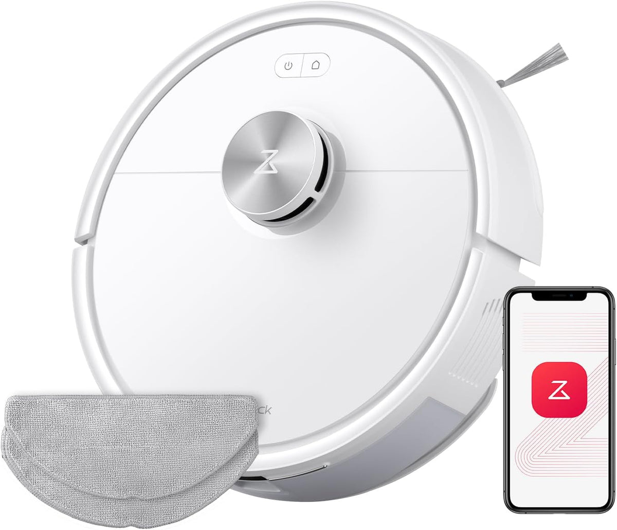 Roborock Q7 M5 Set Robot Aspirador y Fregasuelos 10 000 Pa, Doble Diseño Antienredos, Duración de Limpieza Prolongada, Navegación con LiDAR Preciso, APP, Blanco