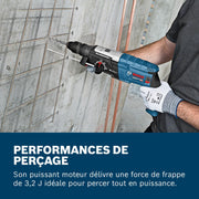 Martillo perforador Bosch Professional GBH 2-28 F (potencia 880 W, diámetro máx. de perforación en hormigón: 28 mm, con set de 6 piezas de perforación-cincelado, SDS plus, L-Case)