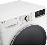 LG F4WV7080, Clase A, lavadora de carga frontal 8 kg, 1400 rpm, AI Direct Drive, Wi-Fi, limpieza profunda con vapor, gran capacidad, TRIPLE A, puerta exterior de cristal templado, 62 x 60 x 85 cm, blanco