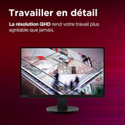 Lenovo N27q Monitor 27" QHD (IPS, 100Hz, 4ms, cable DP, HDMI) Ajuste pivotante - Negro