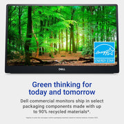 Monitor portátil Dell P1424H 14" Full HD (1920x1080), 60Hz, IPS, 6ms, 2x USB-C, 3 años de garantía, plata
