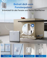 Robot limpiacristales ECOVACS WINBOT W2 PRO Omni con estación multifunción 6 en 1, carga durante el funcionamiento, cabezal de pulverización de 3 boquillas, protección de 12 niveles, planificación de rutas Win-SLAM 4.0, blanco