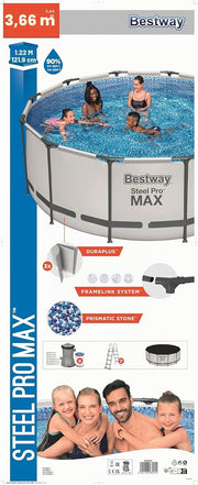 Set de piscina Bestway Steel Pro Max 3,66 x 1,22 m