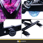 Actionbikes Motors Patinete Eléctrico Infantil para Derrapes | Motor de 𝟐𝟓𝟎 W - Carrito de Derrape 360° - 3 Niveles de Velocidad - Iluminación LED - Asiento Ajustable - Bluetooth - Kart de Derrape - Coche de Derrape (Space Purple)