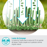 Set cortacésped inalámbrico HandyMower 22/18 V P4A Gardena, listo para usar: Cortacésped manual, para céspedes de hasta 50 m², altura de corte ajustable, con batería 18 V P4A (14620-20)