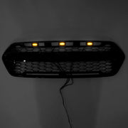 Artudatech Rejilla de parachoques delantero negro brillante compatible con Ford Transit Custom Trail 2018-2023 3LED