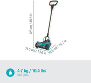Cortacésped a batería Gardena HandyMower 22/18V P4A Set listo para usar: cortacésped manual, para superficies de césped de hasta 50 m², altura de corte ajustable, incl. batería 18V P4A (14620-20)