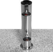 Base de granito con ruedas Doppler de 45 kg | Soporte para sombrillas con un diámetro máximo de 250 cm y un diámetro de mástil de 3,2 a 6,0 cm | Base para sombrilla con asa extensible