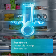 Siemens KG39NXIDR iQ300 Frigorífico combi de libre instalación con congelador, 191 kWh al año, 368 L, sistema de conservación hyperFresh, noFrost, freshSense, botellero