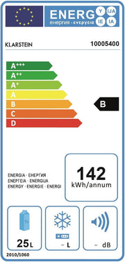 KLARSTEIN Mini refrigerador de 30L para snacks y bebidas, mini nevera súper silenciosa, minibar, pequeña nevera para camping, mini nevera para cosméticos, refrigerador con estantes ajustables, 5-15°C