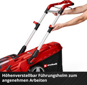 Cortacésped inalámbrico Einhell RASARRO 36/42 Kit Power X-Change (36V, 42 cm de ancho de corte, hasta 725 m², motor sin escobillas, caja colectora de 50L, función de mulching, incl. 2x 5,2Ah + 1x cargador doble)