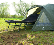 Tumbona de pesca de carpas CampFeuer XXL 210 x 85 x 45-60 cm | Silla de pesca tipo tumbona con 8 patas de altura regulable | Silla plegable, cómoda y acolchada para la pesca de carpas