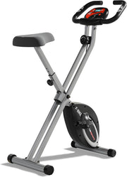 Ultrasport F-Bike Bicicleta estática plegable | Extra silenciosa hasta 130 kg con sillín cómodo, bicicleta estática plegable