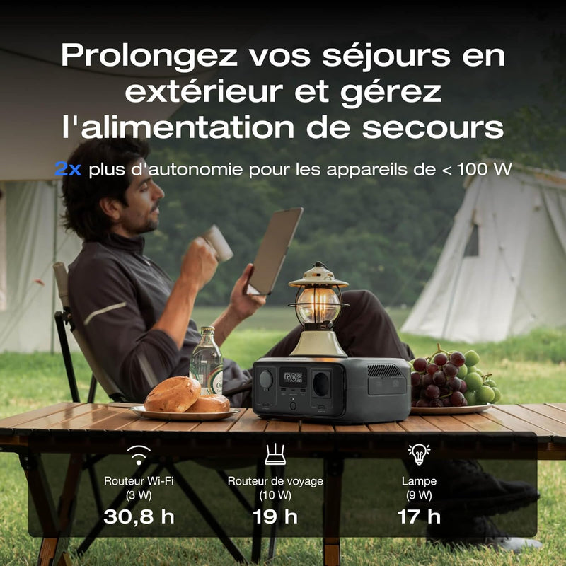 EF EcoFlow Estación de energía portátil RIVER 3, capacidad de 245 Wh, potencia de salida de 600 W, GaN, solo algunos pequeños defectos en el embalaje, el producto no ha sido utilizado (Reacondicionado)