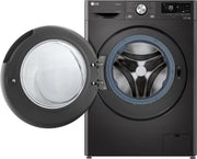 LG F4WV7080, Clase A, lavadora de carga frontal 8 kg, 1400 rpm, AI Direct Drive, Wi-Fi, limpieza profunda con vapor, gran capacidad, TRIPLE A, puerta exterior de cristal templado, 62 x 60 x 85 cm, blanco