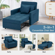 Sillón cama ajustable, convertible 3 en 1, varios colores, para 1 persona