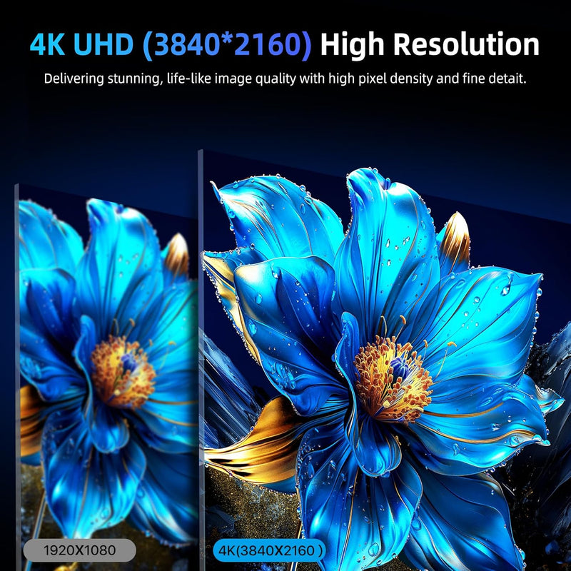 UPERFECT Monitor portátil QLED 4K de 15,6 pulgadas, 100% AdobeRGB, relación de contraste 1500:1, pantalla portátil UHD IPS para juegos, protección ocular con Mini HDMI/Tipo-C/USB OTG, compatibilidad VESA