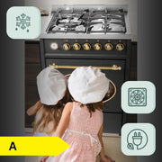Cocina de gas GURARI con horno a gas GCH G 614 BR independiente 60 cm | Grill a gas | Rustipollo | Temporizador analógico eléctrico con función STOP | Cajón con sistema push-pull | Control de gas | Cocina tipo Range Cooker gas natural/propano