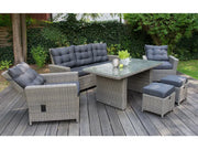 Set de comedor de lujo en aluminio »Asti«, 6 piezas
