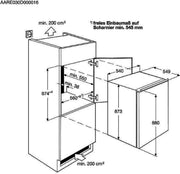 Frigorífico integrable AEG TSK5O881ES / 880 mm / 142 L / Puerta deslizante / E