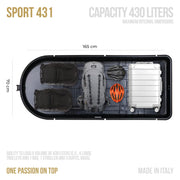 Cofre de techo Tetrax Sport 430 litros negro