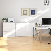 Archivo de carpetas colgantes Sightlife de doble carril con cerradura, archivador de 3 cajones, armario de metal, mueble archivador de acero, mueble de oficina, archivador ancho para A4 y tamaño legal