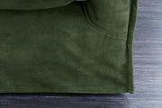 Riess Ambiente Sofá grande de 3 plazas Heaven 200 cm, terciopelo verde oscuro, funda lavable, sofá con funda, sofá esquinero, sofá de terciopelo