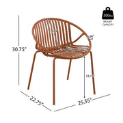 Conjunto de comedor de patio extensible de 7 piezas para exteriores con sillas apilables y mesa de madera de acacia