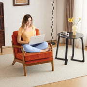Sillón decorativo tapizado de estilo moderno de mediados de siglo