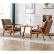Juego de 2 sillas decorativas de estilo moderno de mediados de siglo con mesa auxiliar