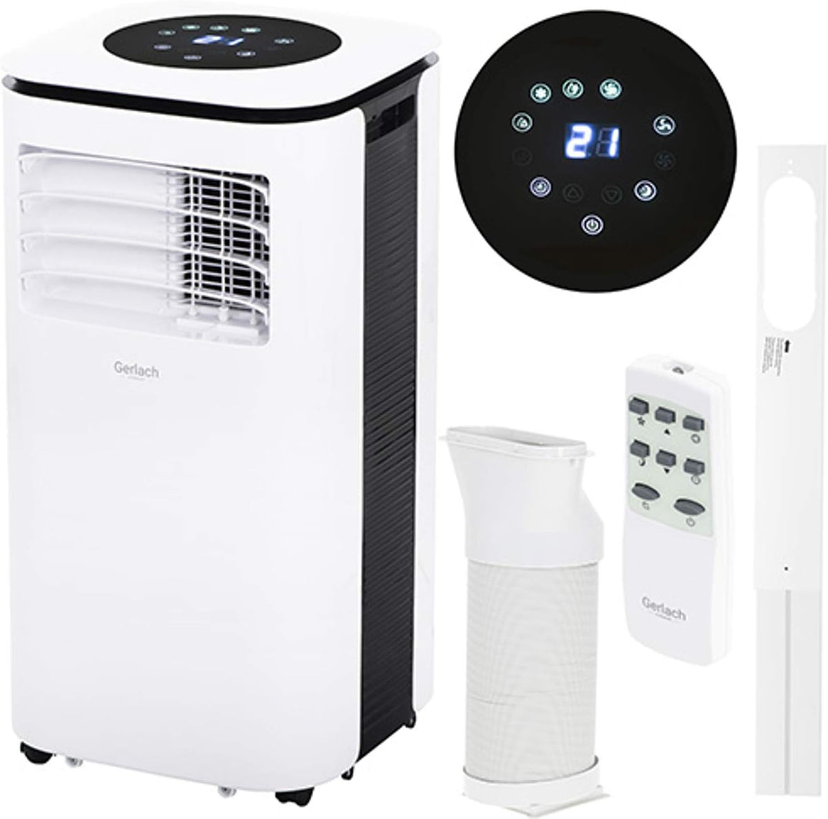 Acondicionador de aire Gerlach GL 7923, 9000 BTU, climatizador 3 en 1, ventilador, aire acondicionado, deshumidificador, enfriador de aire, pantalla LED, área de enfriamiento de hasta 25 m²