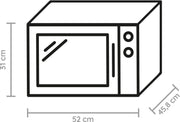 Bauknecht MW 49 SL Horno microondas independiente/ Microondas 800 vatios/ Grill de cuarzo 900 vatios/ Aire caliente 1700 vatios/ Función de cocción al vapor incl. recipiente de vapor