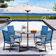 Juego de 6 sillas de comedor para exteriores EROMMY, sillas de comedor apilables para exteriores